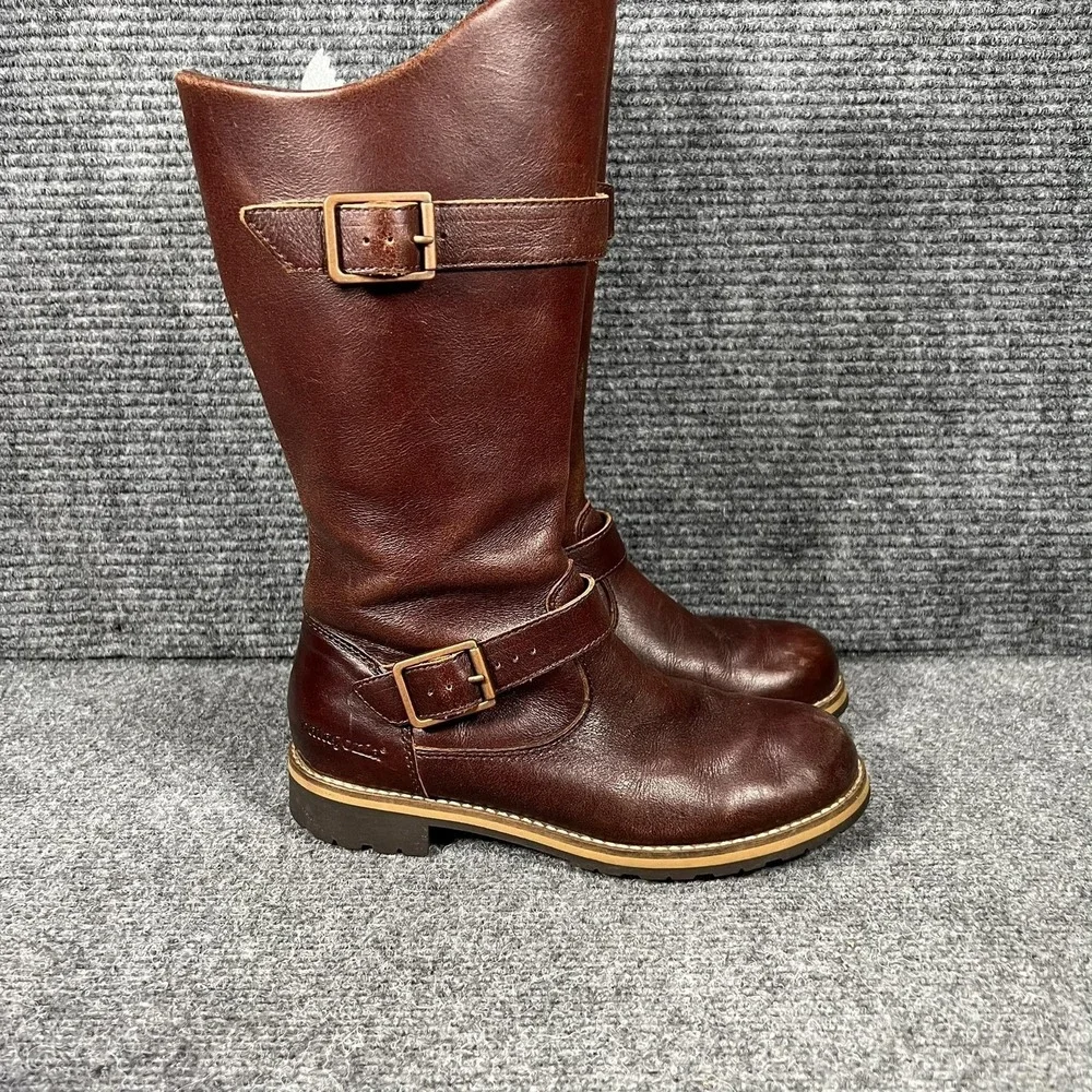 Patagonia Boots Womens Size 6.5 37.5 Brown Leather Buckle‎ Mid Calf Thatcher